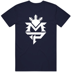 Manny Pacquiao #1 2016 Men Navy Blue T Shirt
