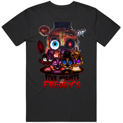 New Black Five Nights At Freddy's Fnaf Horror Game Kids Youth Fitted T Shirt
