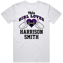 This Girl Loves Harrison Smith Minnesota Football Player Sports Fan Heart T Shirt