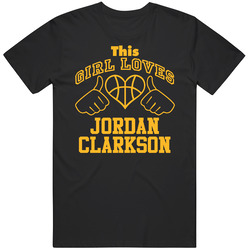 Jordan Clarkson This Girl Loves Heart Los Angeles Basketball T Shirt