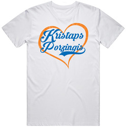 Kristaps Porzingis Love Heart Fan New York Basketball T Shirt