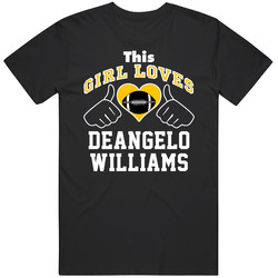 This Girl Loves Deangelo Williams Pittsburgh Football Player Sports Fan Heart T Shirt