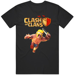 New Clash Of Clans Coc Barbarian King Black T Shirt
