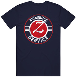 Z Authorized Service Vintage Distressed Look Dark Cargeek T Shirt