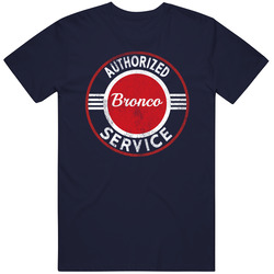 Bronco Authorized Service Vintage Distressed Look Dark Cargeek T Shirt