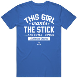 This Girl Wants The Stick And Puck Funny Tampa Bay Hockey Fan T Shirt