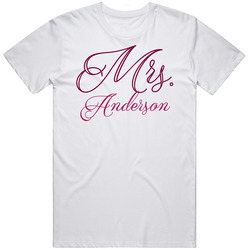 Mrs Anderson Last Name Wedding Marriage Bachelorette Party T Shirt