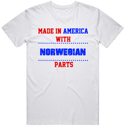 Made In America With Norwegian Parts Nationality T Shirt