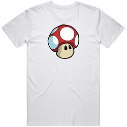 Super Mario Bros. - Mushroom -  White T Shirt