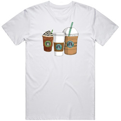 Starbucks Coffee Latte Drink Illustration Cute Cozy T Shirt