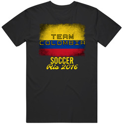 Colombia Soccer Rio 2016 Olympic Team Flag T Shirt