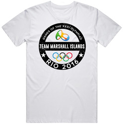 Team Marshall Islands Rio 2016 Games Xxxi Olympiad Country Support Fan T Shirt