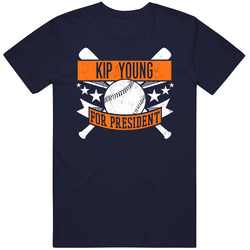 Kip Young For President Detroit Baseball Player Funny T Shirt