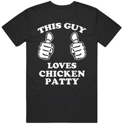 This Guy Loves Chicken Patty Fun Retro Favorite Food T Shirt