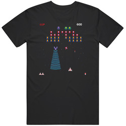 Galaga Screen Shot High Score Retro Atari Video Arcade Games Classic T Shirt