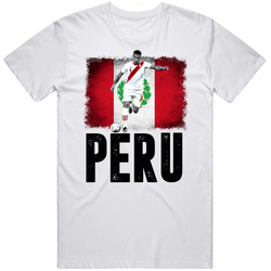 Paolo Guerrero Team Peru Flag Copa America Cup Soccer Futball Fan T Shirt