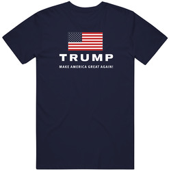 Trump Make America Great Again Official Logo Navy T Shirt