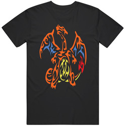 Pokemon Graphic T Shirt Charizard Art Sun and Moon Nintendo Video Game Design Fun and Cute Unique Unisex Apparel T Shirt