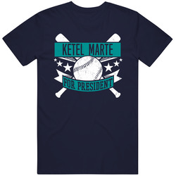 Ketel Marte For President Seattle Baseball Player Funny T Shirt