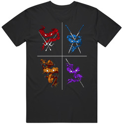 Teenage Mutant Ninja Turtles Tmnt 4 Masks And Weapons Funny And Cool Parody Apparel T Shirt Teenage Mutant Ninja Turtles Tmnt 4 Masks And Weapons Funny And Cool Parody Apparel T Shirt