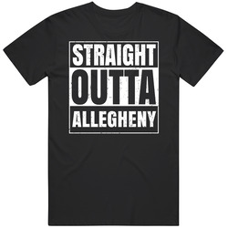 Allegheny Pa University College Straight Outta Graduation Parody Fan T Shirt