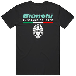 New Tee T-Shirt Bianchi Passione Celeste Bicycle Bike Cycling Mens Size S To 5XL T Shirt