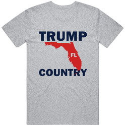 Donald Trump Country President T Shirt Grey Florida T Shirt