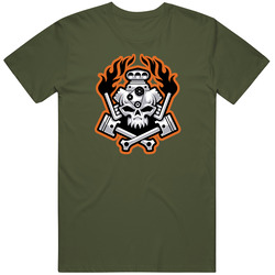 Hot Rod Engine Spitting Fire T Shirt