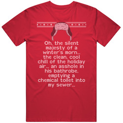 Asshole In His Bathrobe National Lampoons Christmas Vacation Quote  Knit T Shirt