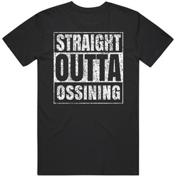 Straight Outta Ossining Distressed Look City Grunge Cool T Shirt