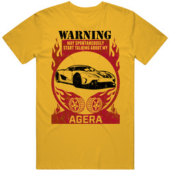 Koenigsegg Agera Warning May Start Talking About My Car Worn Look T Shirt