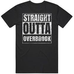 Straight Outta Overbrook Distressed Look City Grunge Cool T Shirt