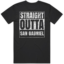 Straight Outta San Gabriel Distressed Look City Grunge Cool T Shirt Straight Outta San Gabriel Distressed Look City Grunge Cool T Shirt
