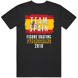 Team Flag Spain Figure Skating Pyeongchang 2018 Olympic T Shirt