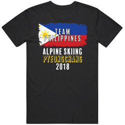 Team Flag Philippines Alpine Skiing Pyeongchang 2018 Olympic T Shirt
