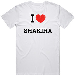 I Love Heart Shakira First Name Worn Look T Shirt I Love Heart Shakira First Name Worn Look T Shirt