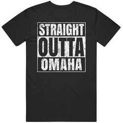 Straight Outta Omaha United States Parody City Worn Look T Shirt Straight Outta Omaha United States Parody City Worn Look T Shirt