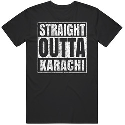 Straight Outta Karachi Pakistan Parody City Worn Look T Shirt Straight Outta Karachi Pakistan Parody City Worn Look T Shirt