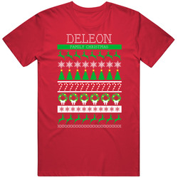 Deleon Family Christmas Ugly Sweater Custom Surname Gift T Shirt Deleon Family Christmas Ugly Sweater Custom Surname Gift T Shirt