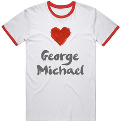 My Heart is with George Michael T Shirt Love 80s 90s Retro T Shirt