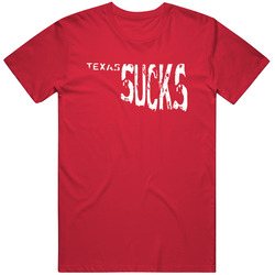 Texas Sucks In The Shape Of Oklahoma State Hate Texas Best Oklahoma University Sooner Great T Shirt