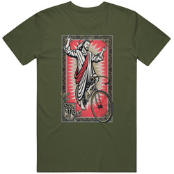 Jesus Would Have Rode a Bike Cycling Funny T Shirt with Cool Graphics  T Shirt