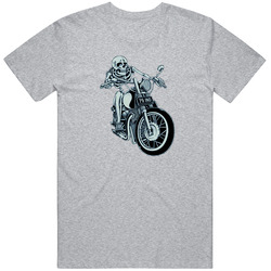 Death Rider Skeleton Riding A Motorbike T Shirt
