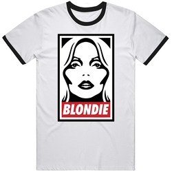 Blondie Retro Pop Music Obey Inspired Minimalist Poster Design Cool Rockin Roller 80â€™s T Shirt