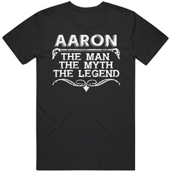 Aaron Man Myth Legend Vintage Grunge Style Cool Name T Shirt