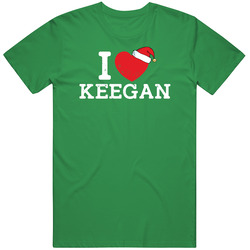I Heart Love Keegan Christmas Cute Custom Name Family Friend Gift T Shirt
