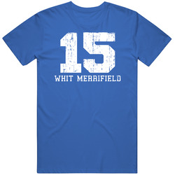 Whit Merrifield # 15 Kansas City Baseball Fan Worn Look Sports T Shirt