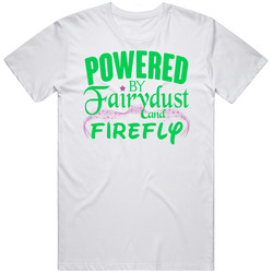 Powered By Fairydust And Firefly Funny Fairy Drinking Party T Shirt