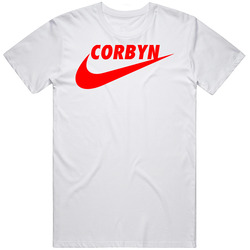 Jeremy Corbyn Nike Swoosh Parody Labour Party T Shirt