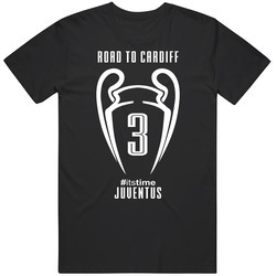 Juventus Road To Cardiff Black T Shirt